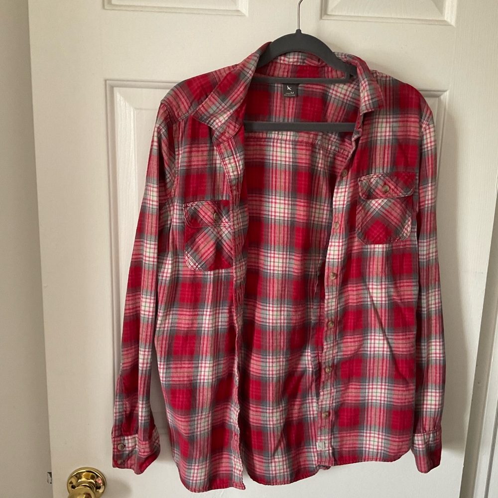 Eddie Bauer Flannel Top, Size Medium